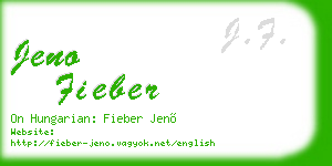 jeno fieber business card